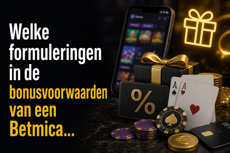 Welke formuleringen in de bonusvoorwaarden van een Betmica bonus tellen